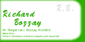 richard bozzay business card